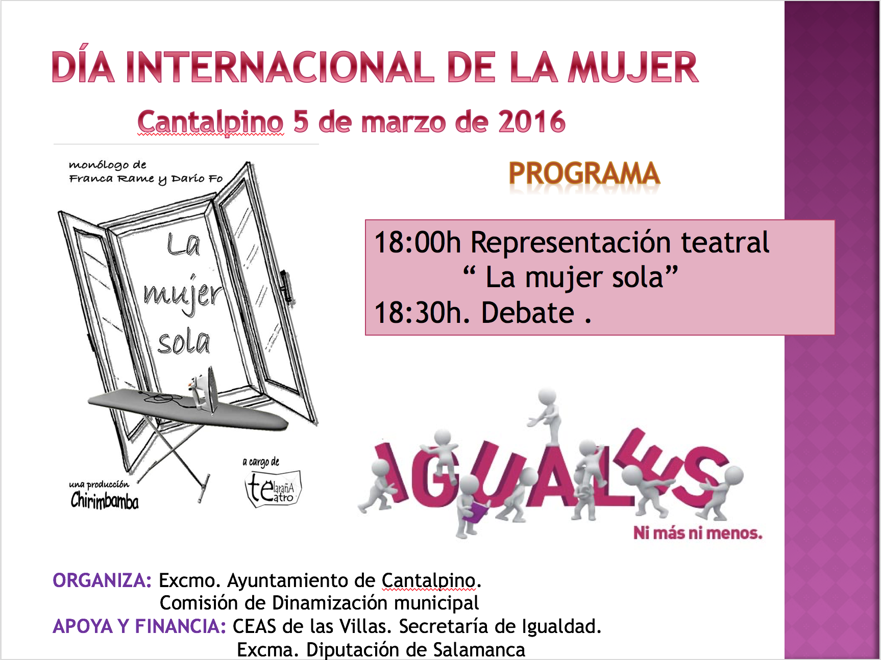 Actuación del grupo "Chirimbamba" para denunciar las desigualdades sociales