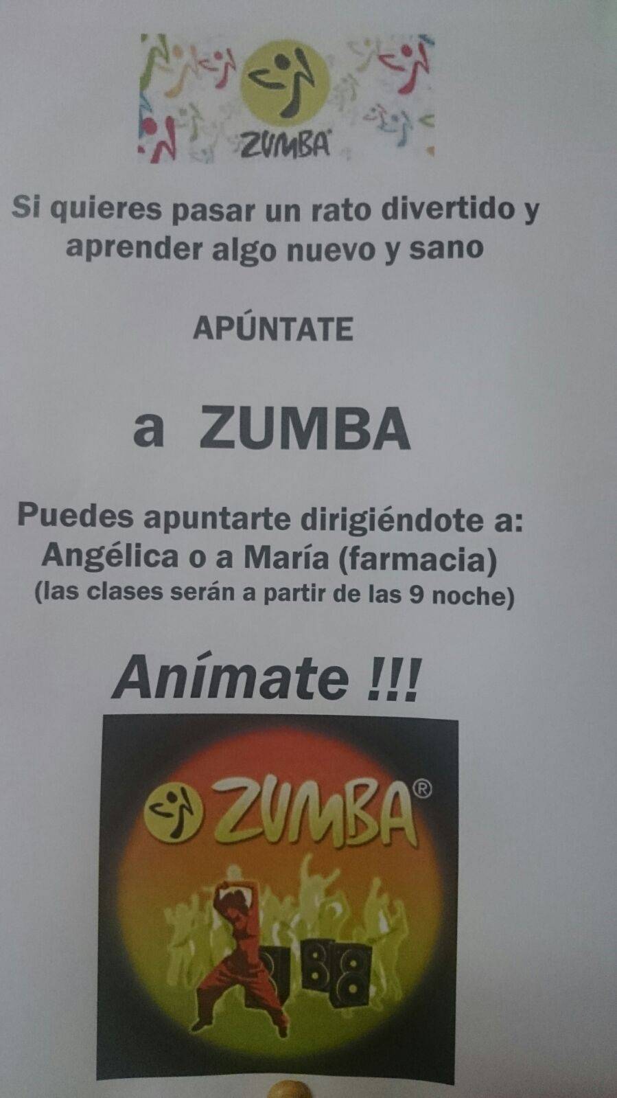 Cantalpino se suma a la fiebre del zumba