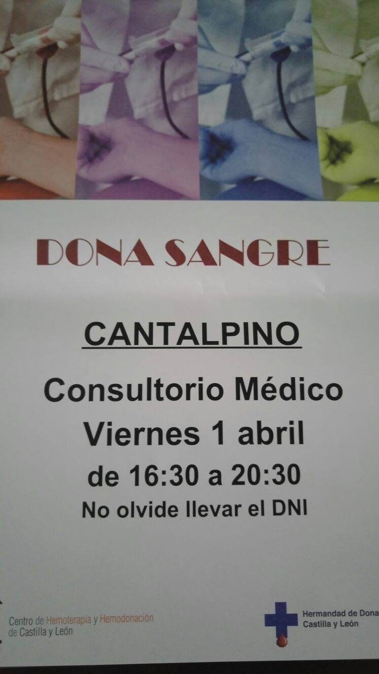 Llamamiento a los cantalpineses para la donación de sangre