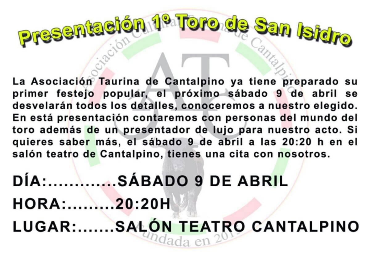 La Asociación Cultural Taurina de Cantalpino recupera los festejos taurinos de San Isidro